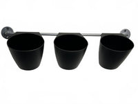 Ikea 102.710.91 Bygel Container Black with Metal Wall Mount Rod