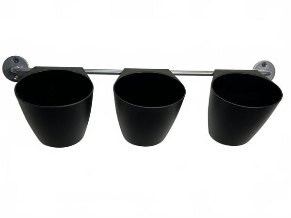 Ikea 102.710.91 Bygel Container Black with Metal Wall Mount Rod