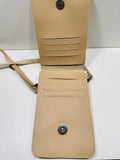 Unbranded Crossbody Phone/Wallet Purse Tan with Studded Flap