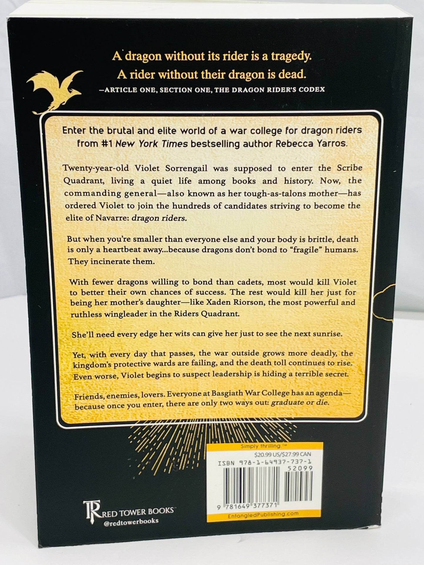 Fourth Wing by Rebecca Yarros LT WEAR