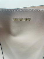 EUC Michael Kors Large Tote Blush Pink Vegan Leather Clear Logo Straps