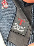 Vintage Neck Tie Robert Talbott for Ed Mitchell Navy Blue Christmas Images