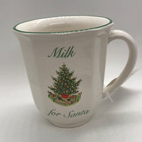 Pfaltzgraff Christmas Heritage Tree Milk & Cookies for Santa Set (Resembles Spode)