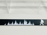 NEW License Plate Frame BIGFOOT with Mountain Scene Black Plastic
