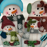 Wooden Snowman Decor Sits in Floor 18" x 20"