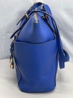 Michael Kors MK Purse Blue Pebble Leather Well Loved