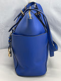 Michael Kors MK Purse Blue Pebble Leather Well Loved