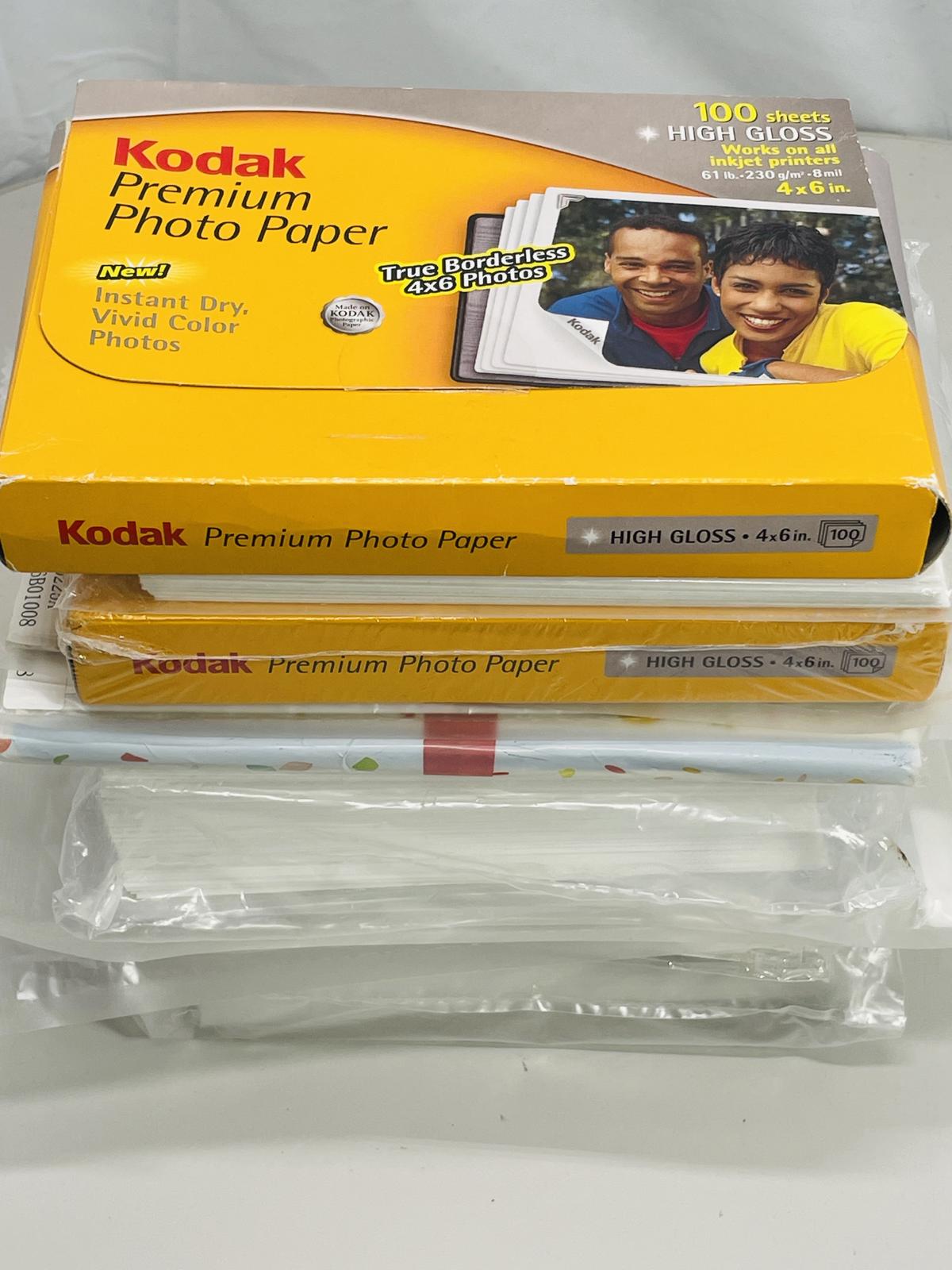 Photo Paper 4x6 LOT Gloss Approx 600 sheets or more + Photo Printer Ink Cart