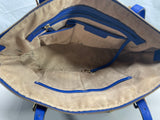 Michael Kors MK Purse Blue Pebble Leather Well Loved