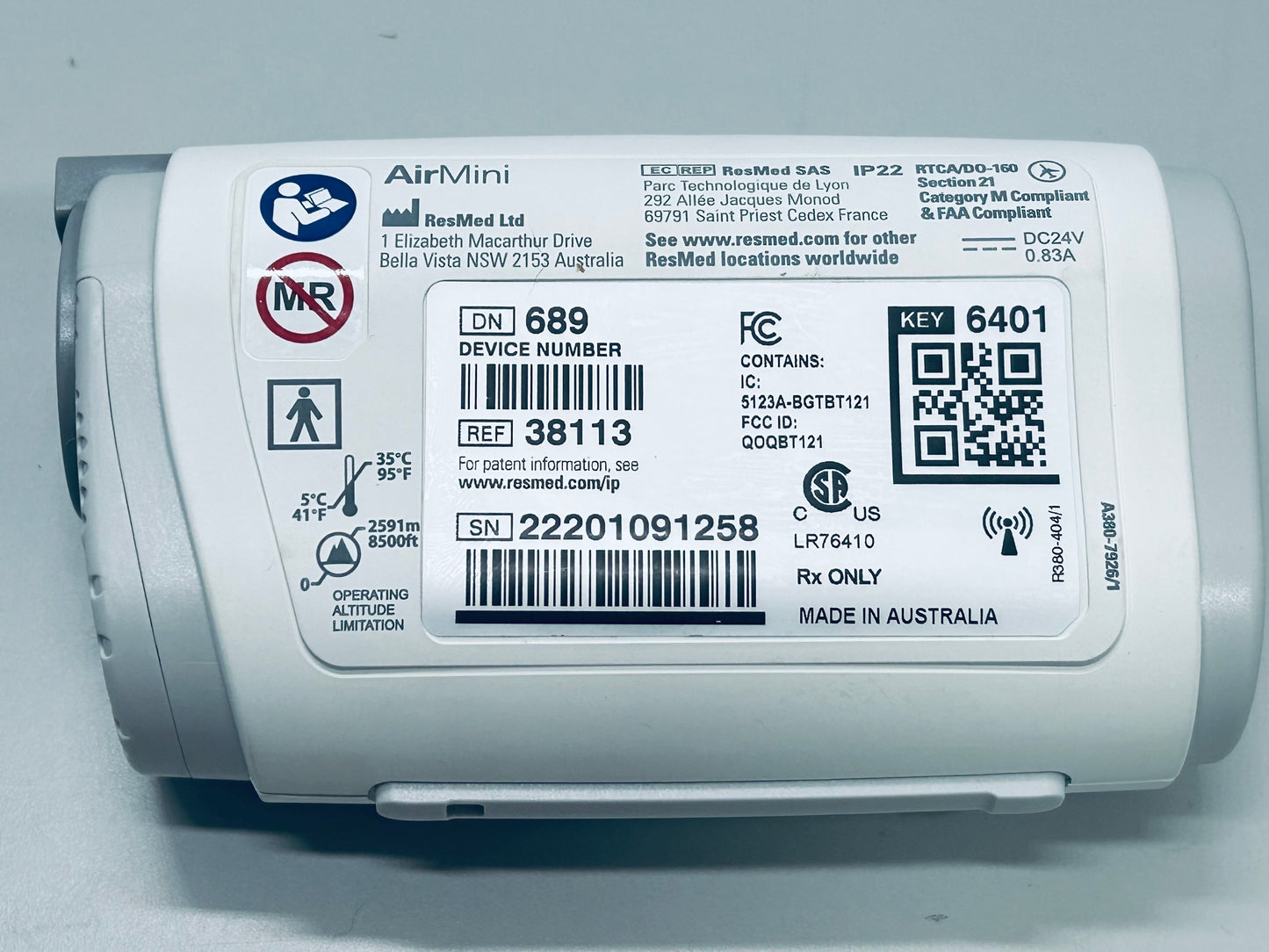 EUC ResMed AirMini Travel CPAP Machine (TESTED FOR POWER) NO TUBES/NO MASK