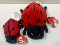 2008 TY Beanie Baby 2.0 MAIDEN Lady Bug with McDonalds TEENIE BEANIE MAIDEN