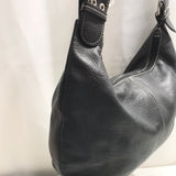 Tigbags Black Pebble Leather Purse Shoulder Bag 14" x 9"