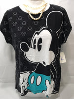 Disney Graphic Short Sleeve Tee Black with Mickey Mouse Juniors L
