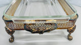 Vintage Leonard Silver Plated Server with Glass Casserole Dish Beautiful Petina Pattern!