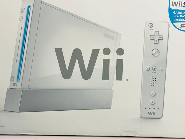 Nintendo Wii Console 2006 White Complete in Box w/ Wii Sports - Tested