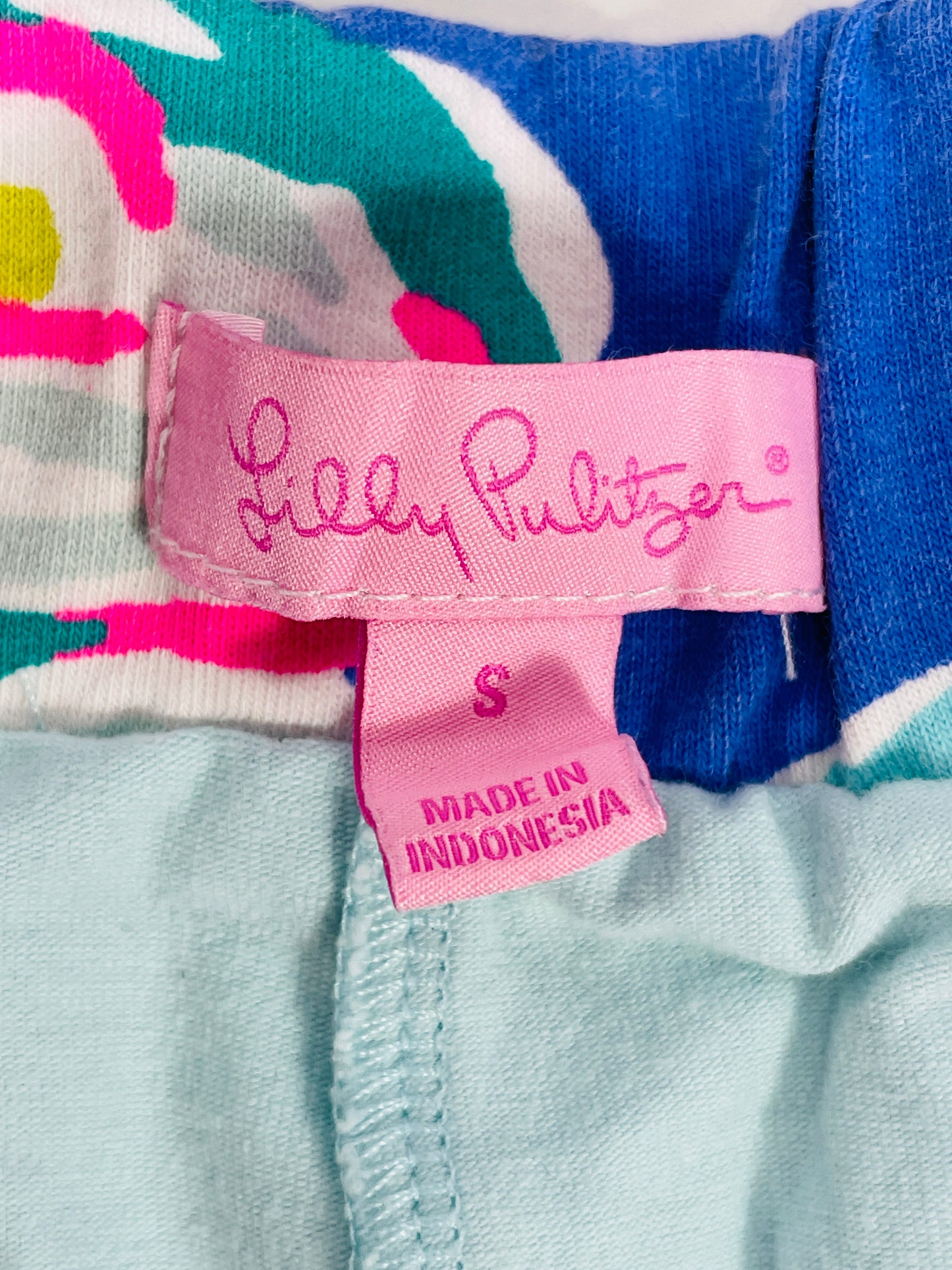 Lilly Pulitzer Skort Blue & Pink Florals Ladies Small