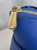 Michael Kors MK Purse Blue Pebble Leather Well Loved