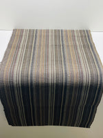 Sonoma Life & Style Table Runner Brown Tan Gold Stripes