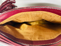 Vintage Etienne Aigner Purse Leather Red Burgundy 77810