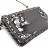 Coach Brown Patent Leather Wristlet LT DAMAGE