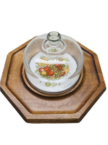 Vintage Goodwood Cheese Plater with Glass Cover