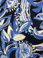 Lilly Pulitzer Dark & Light Blue Floral Print Pants Ladies- 14