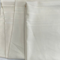 Table Cloth Oblong Ivory with Stipe Accents LT staining