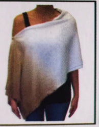 NWT! Cruise Club Multi Functional Poncho/Wrap/Sweater Hombre Ivory to Brown