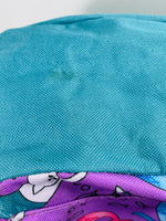 Purple & Teal Backpack with Mermaid Kitties SO CUTE! LT STAINING