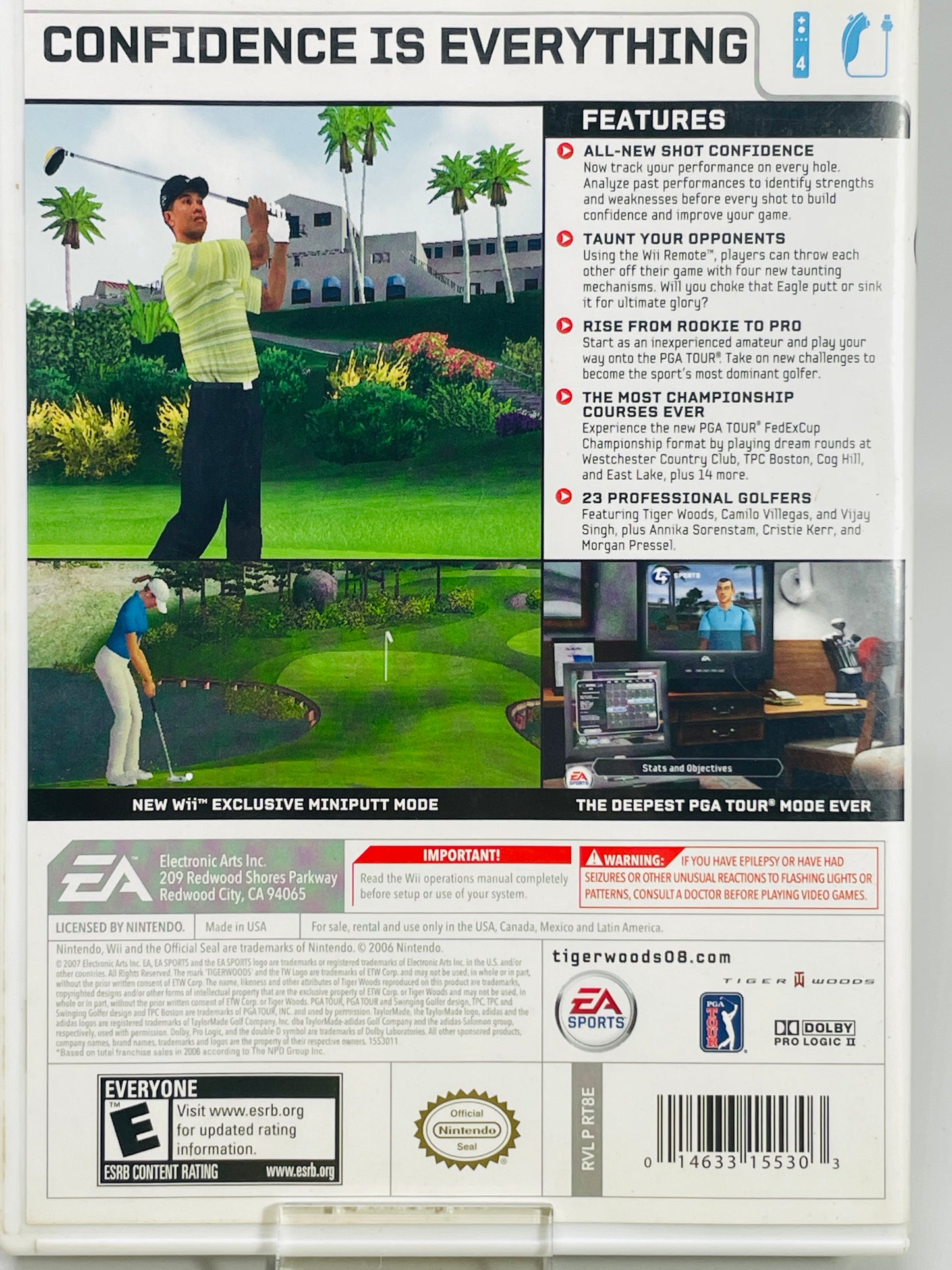 Nintendo Wii Game: Tiger Woods PGA Tour 08
