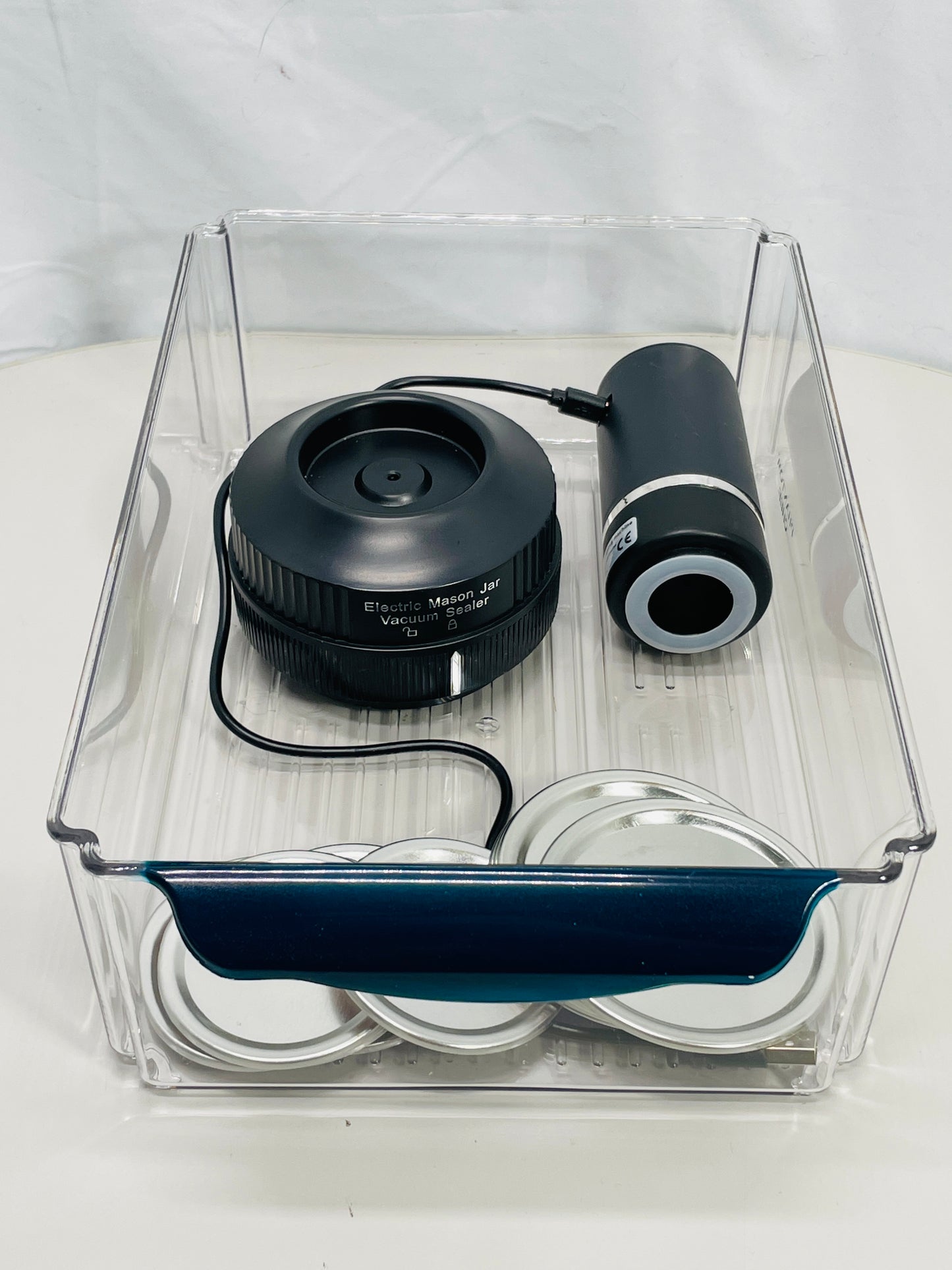 TESTED Ball Jar Vacuum Seal Kit Large and Regular Missing Instructions with Storage Container