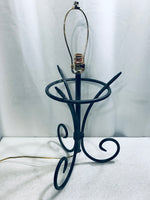 TESTED Lamp Larger Side Table Lamp Metal with Scrolly Feet