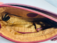 Vintage Etienne Aigner Purse Leather Red Burgundy 77810