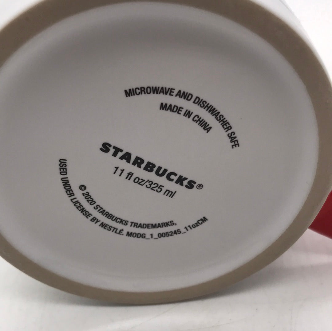 Starbucks 2020 Christmas Mug 11oz Logo Red Handle