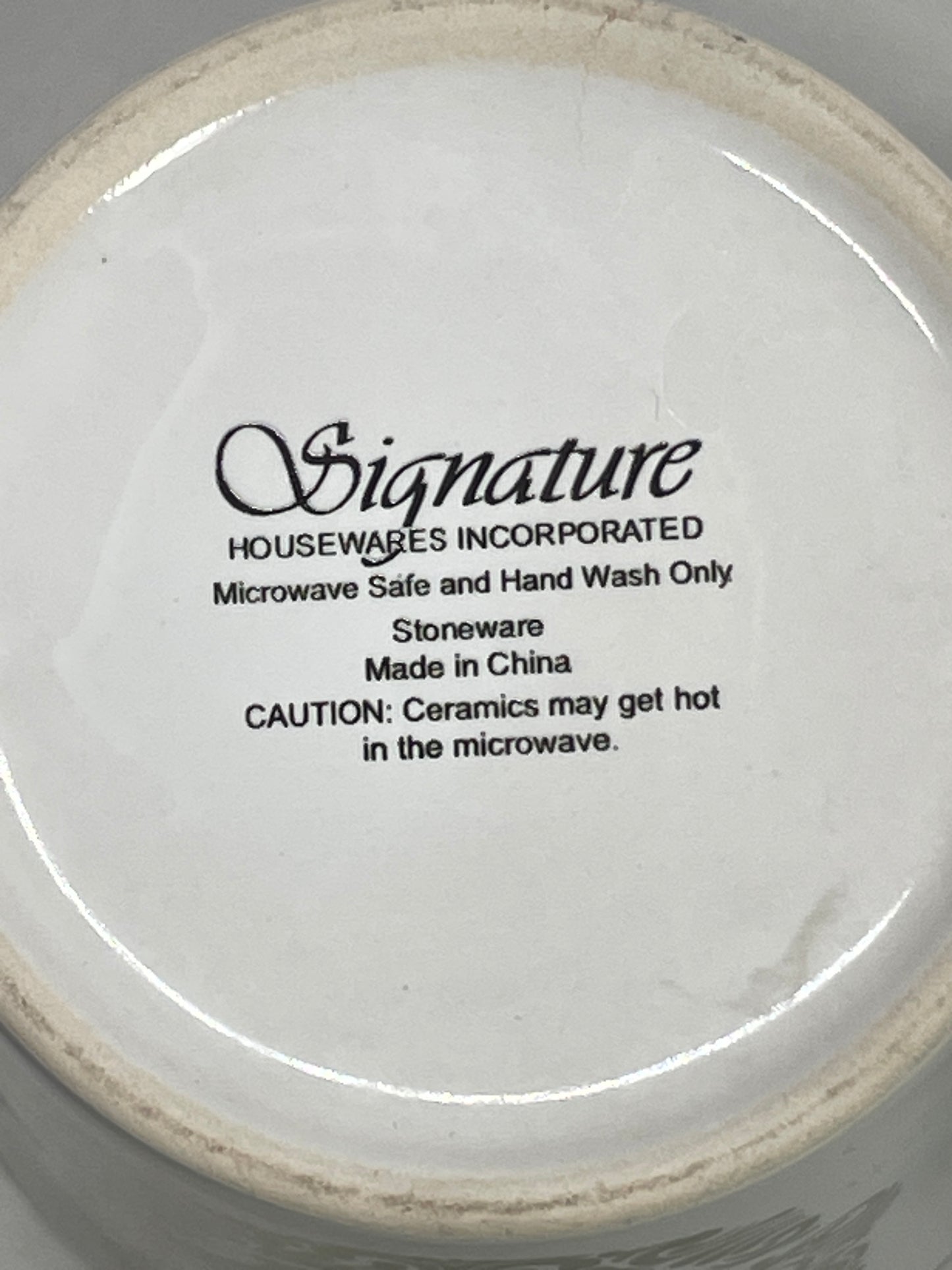 Halloween Mug Signature White Ceramic with Gold Sugar Skull Face 14oz