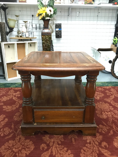 Rehab Ready Wood End Table w/ Drawer 24" x 28" x 22"