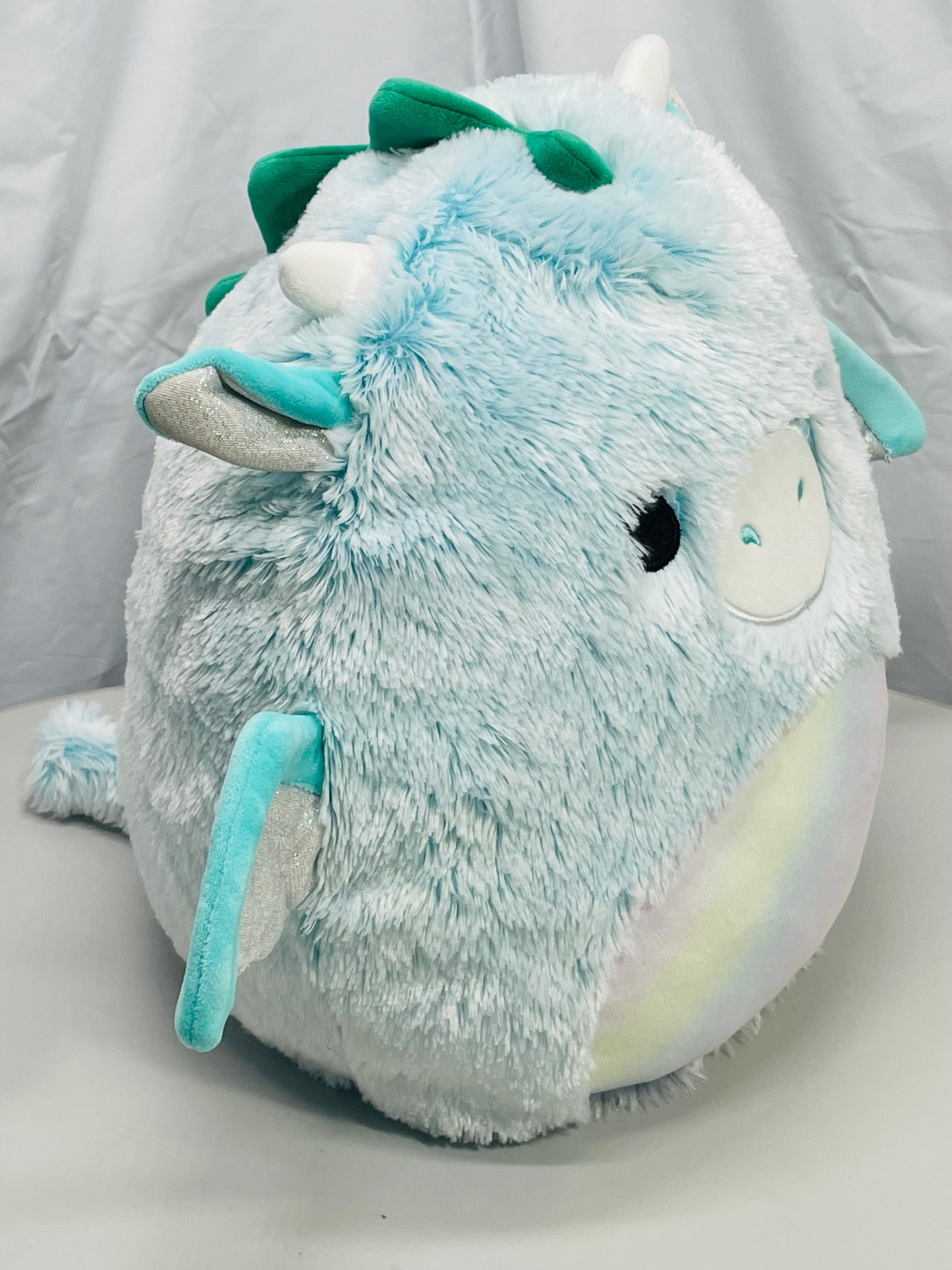 Squishmallows 2022 12"  Lorelai Blue Fuzzy Dragon LT WEAR Freshly Laundered