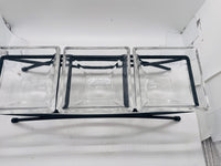 Metal & Glass 3 Cup Candle Holder 13" x 4" x 4"