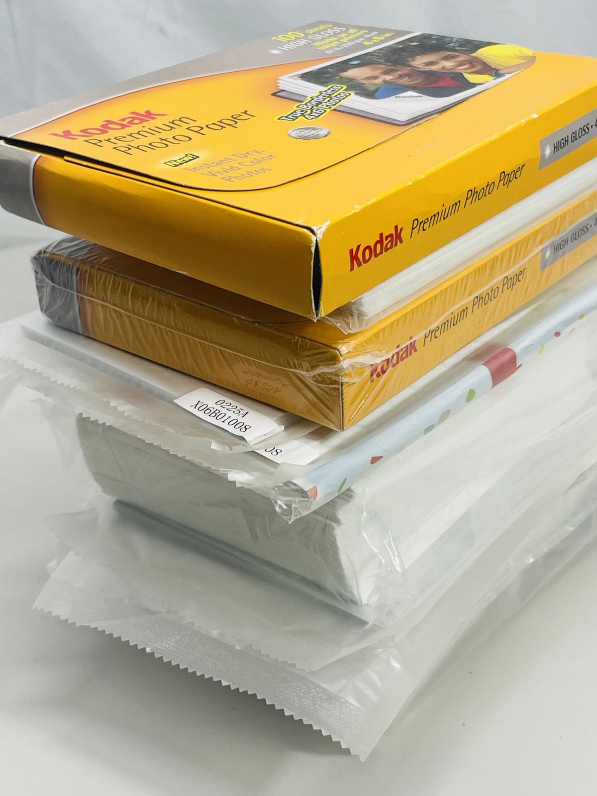 Photo Paper 4x6 LOT Gloss Approx 600 sheets or more + Photo Printer Ink Cart