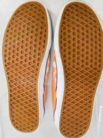 VANS Off the Wall Slip On Skate Shoes Orange & White Checker Mens 11