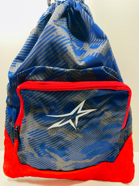 EUC! Upward Athletic Cinch Bag Blue & Red