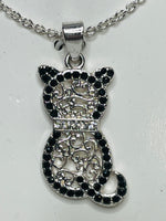 NEW! CAT Crystal Pendant Earring Set