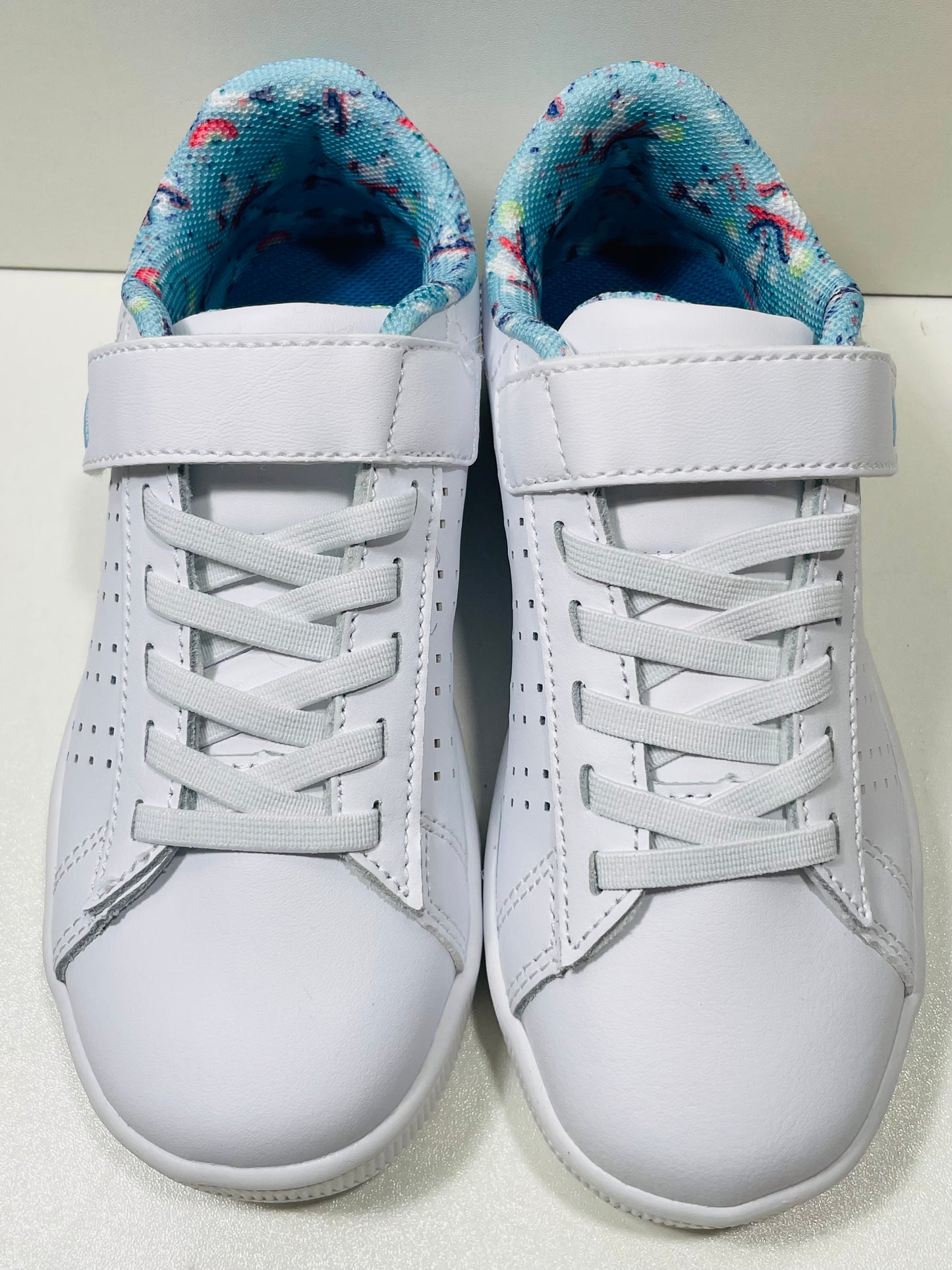 K-Swiss Shoes Court Casper White Unicorn Accent Girls 12.5