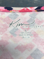 Kim Rodgers Pink Geometric Shape Shirt Ladies L