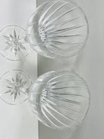 2 Pc Crystal Stem Wine Glasses