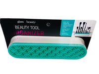 NEW! Glam & Beauty Beauty Tool Organizer Teal / White