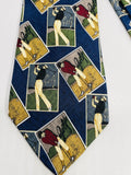 Vintage Tie Jacobs Roberts LTD Golf Themed Mens Neck Tie All Silk