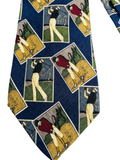 Vintage Tie Jacobs Roberts LTD Golf Themed Mens Neck Tie All Silk
