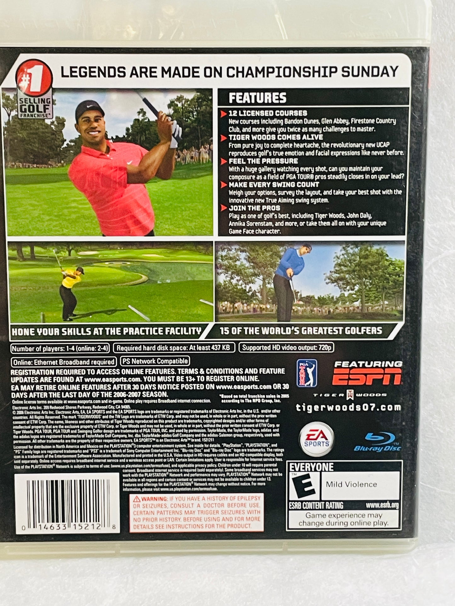 PS3 Game Tiger Woods PGA Tour 07