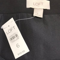 Loft NWT Black Skirt Ladies 6